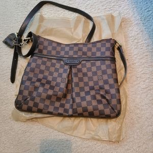 Brown checkered crossbody